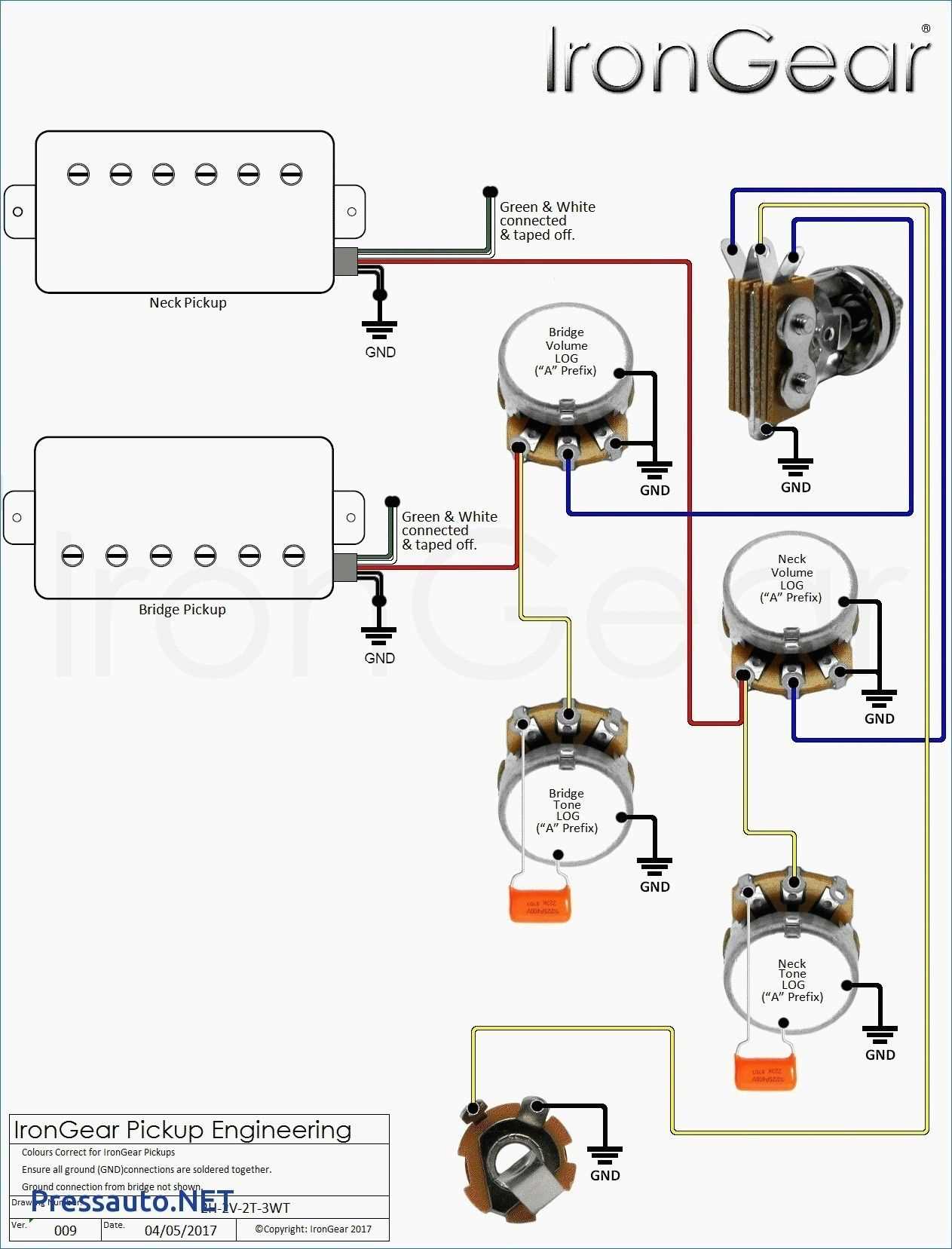 les paul wiring diagram