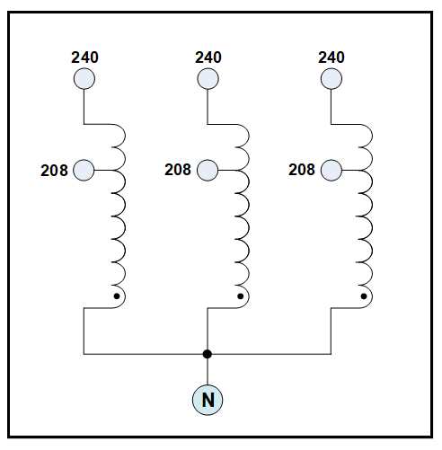 buck boost transformer 208 to 240 wiring diagram