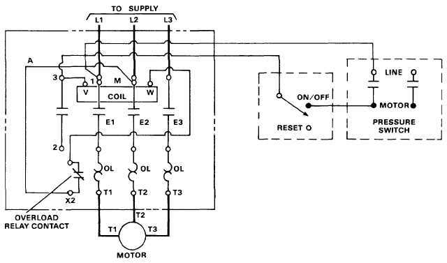 magnetic starter wiring diagram