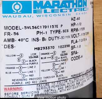 marathon single phase motor wiring diagram