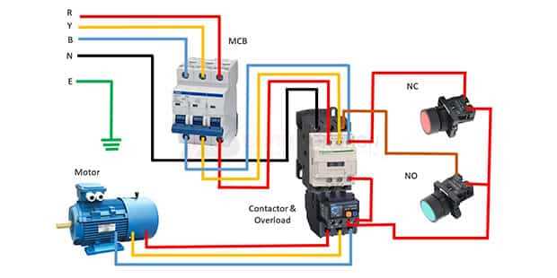 wiring diagram 3 phase motor