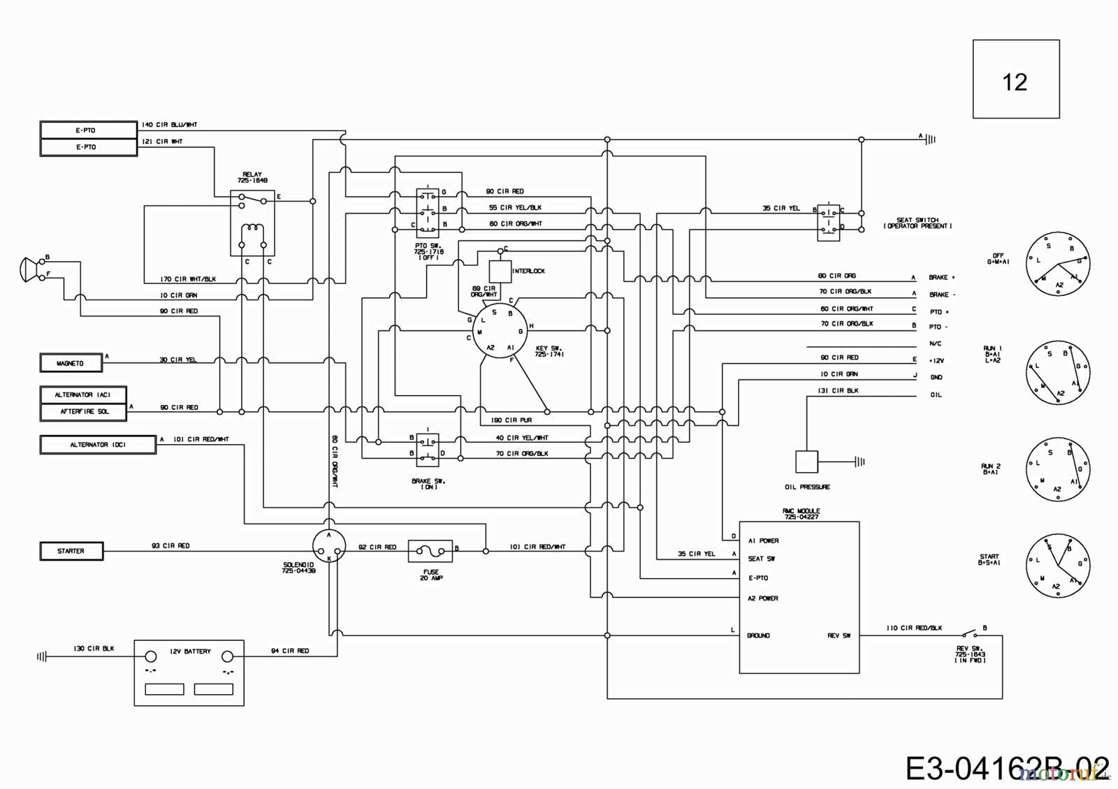 wiring diagram for cub cadet zero turn