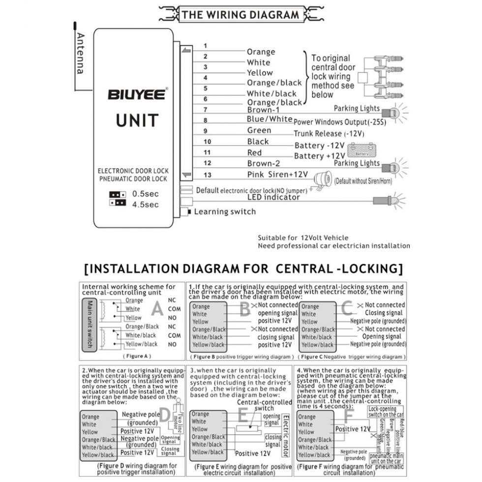 universal car alarm wiring diagram