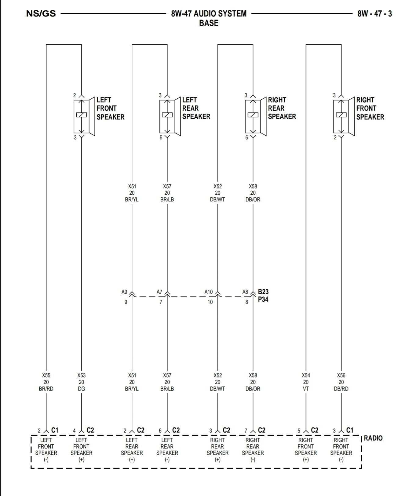 1997 dodge dakota radio wiring diagram