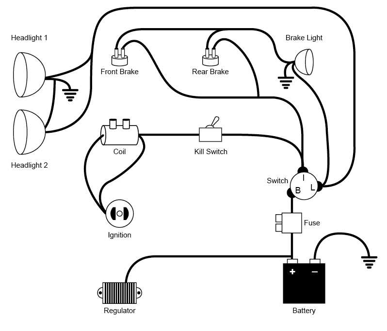 basic simple shovelhead wiring diagram