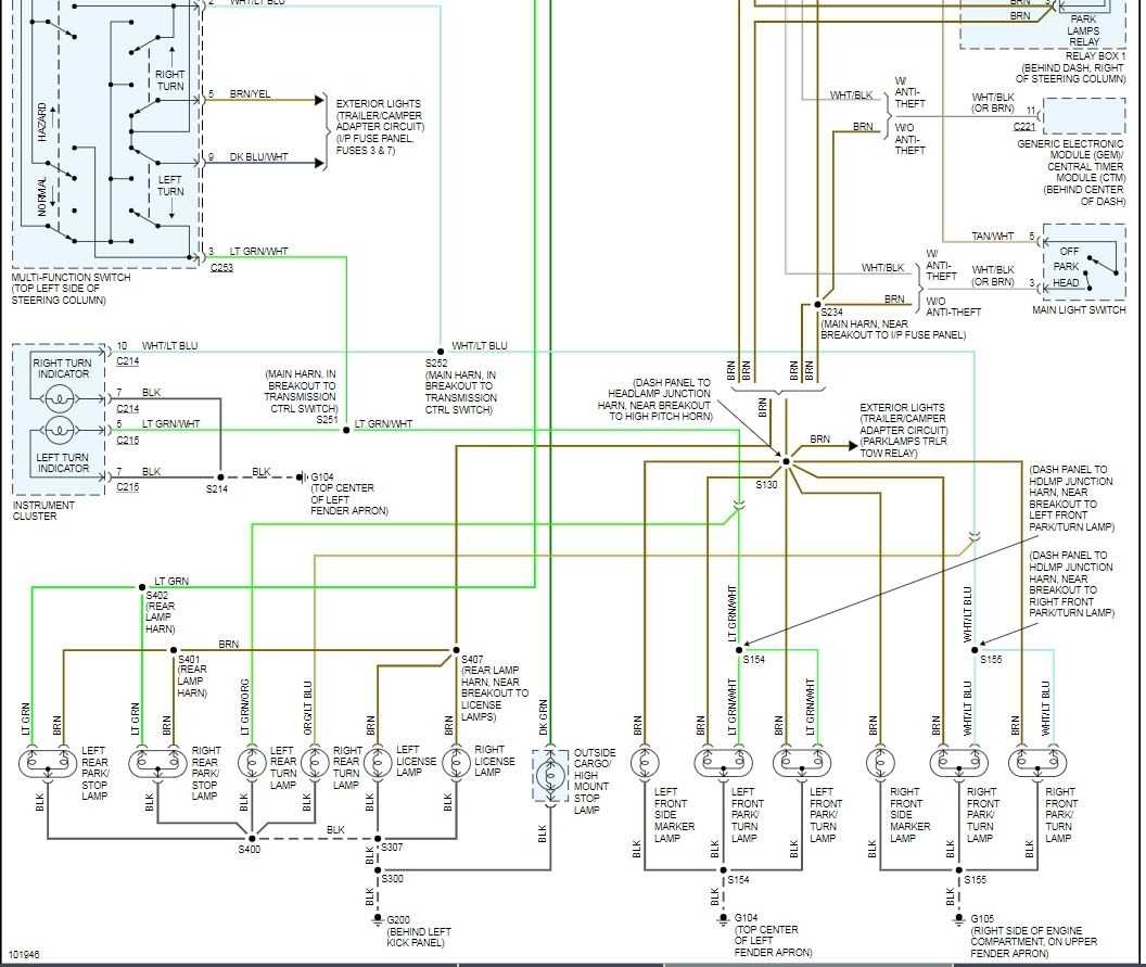 ford ranger tail light wiring diagram