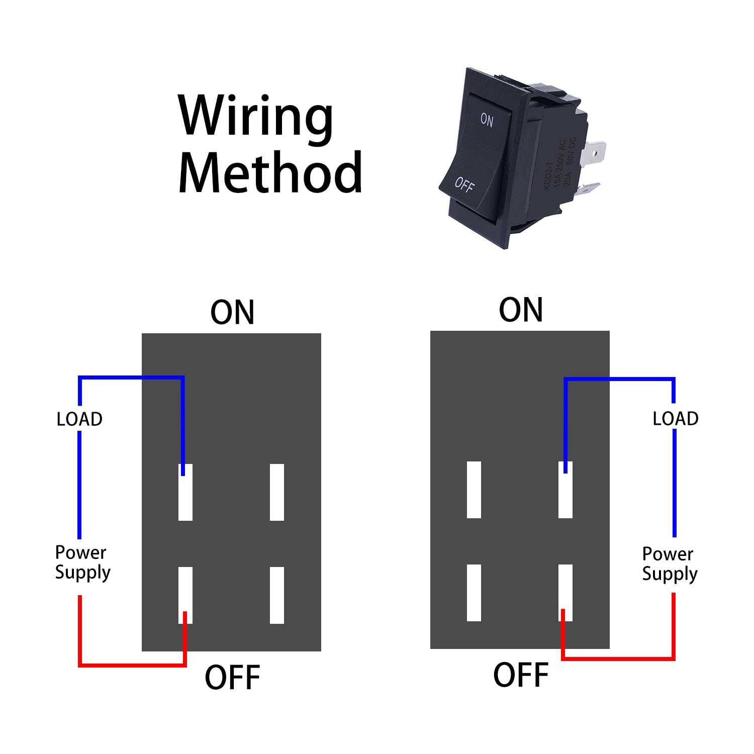 toggle switch 4 pin rocker switch wiring diagram