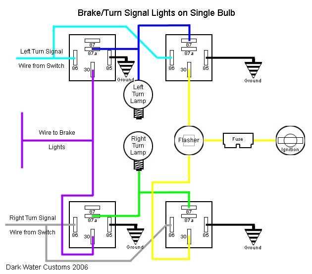 brake and turn signal wiring diagram