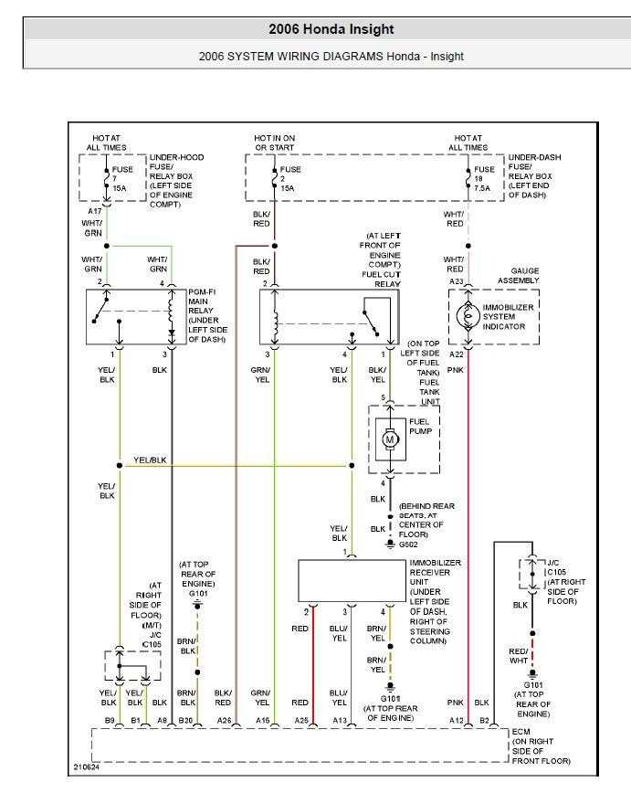 honda main relay wiring diagram