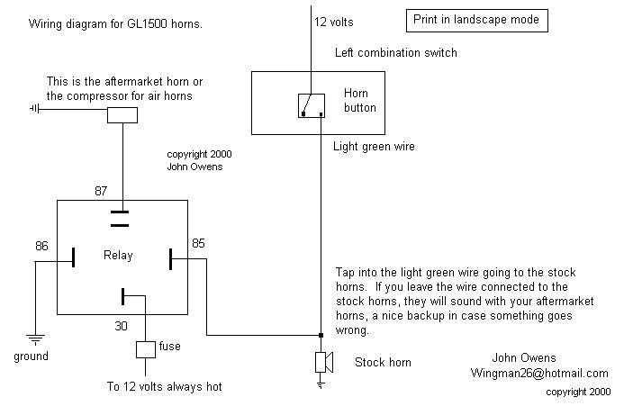 train horn wiring diagram with relay