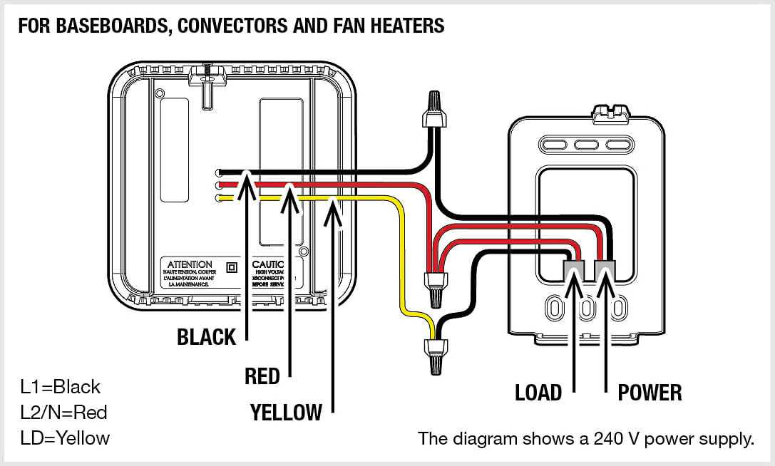 wiring diagram for a baseboard heater