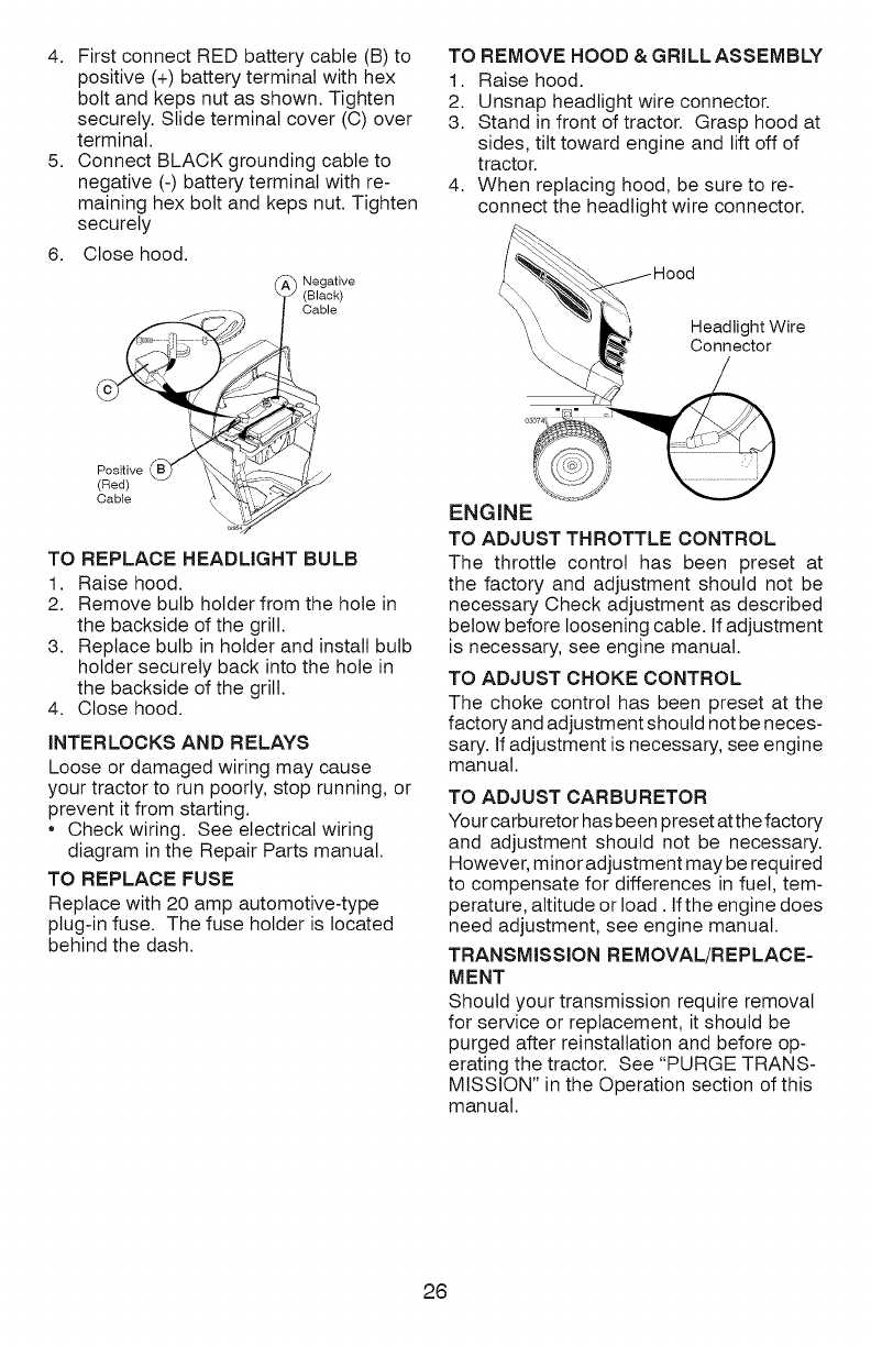 wiring diagram craftsman riding mower