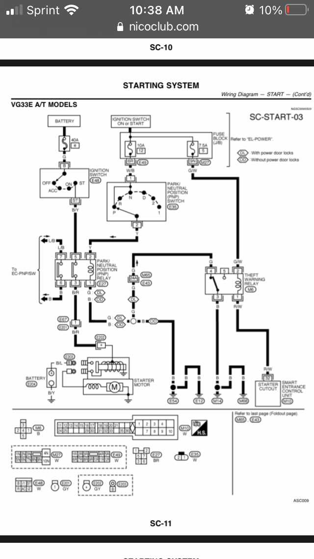 nissan ignition switch wiring diagram