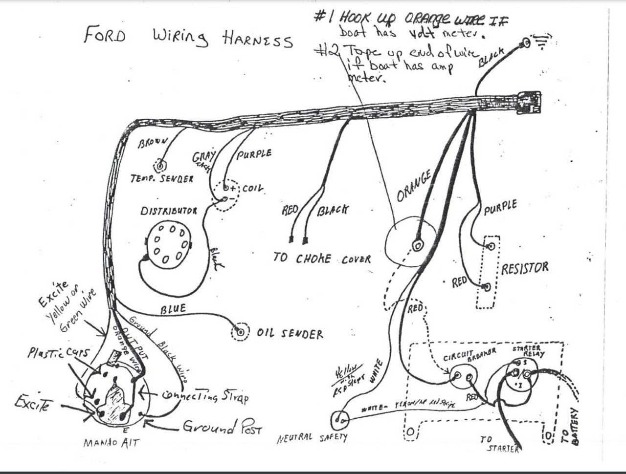 one wire alternator wiring diagram ford