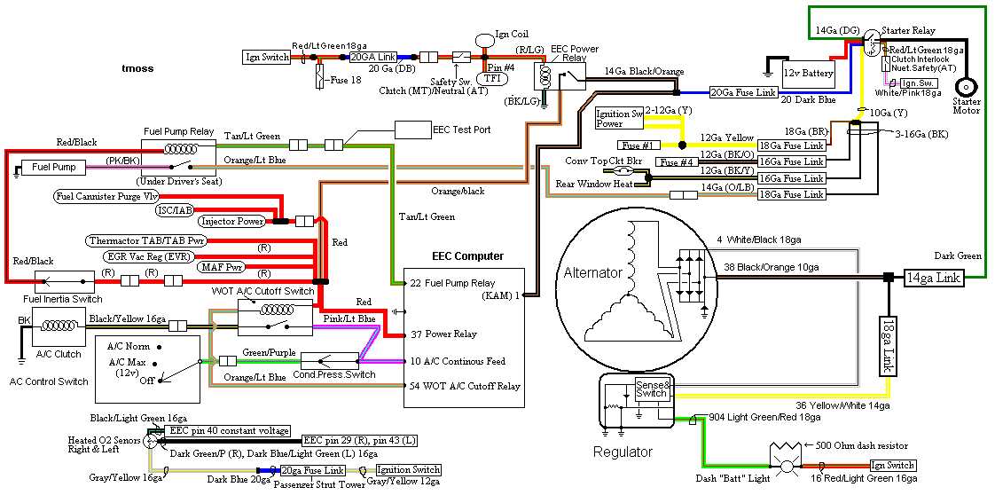 one wire alternator wiring diagram ford