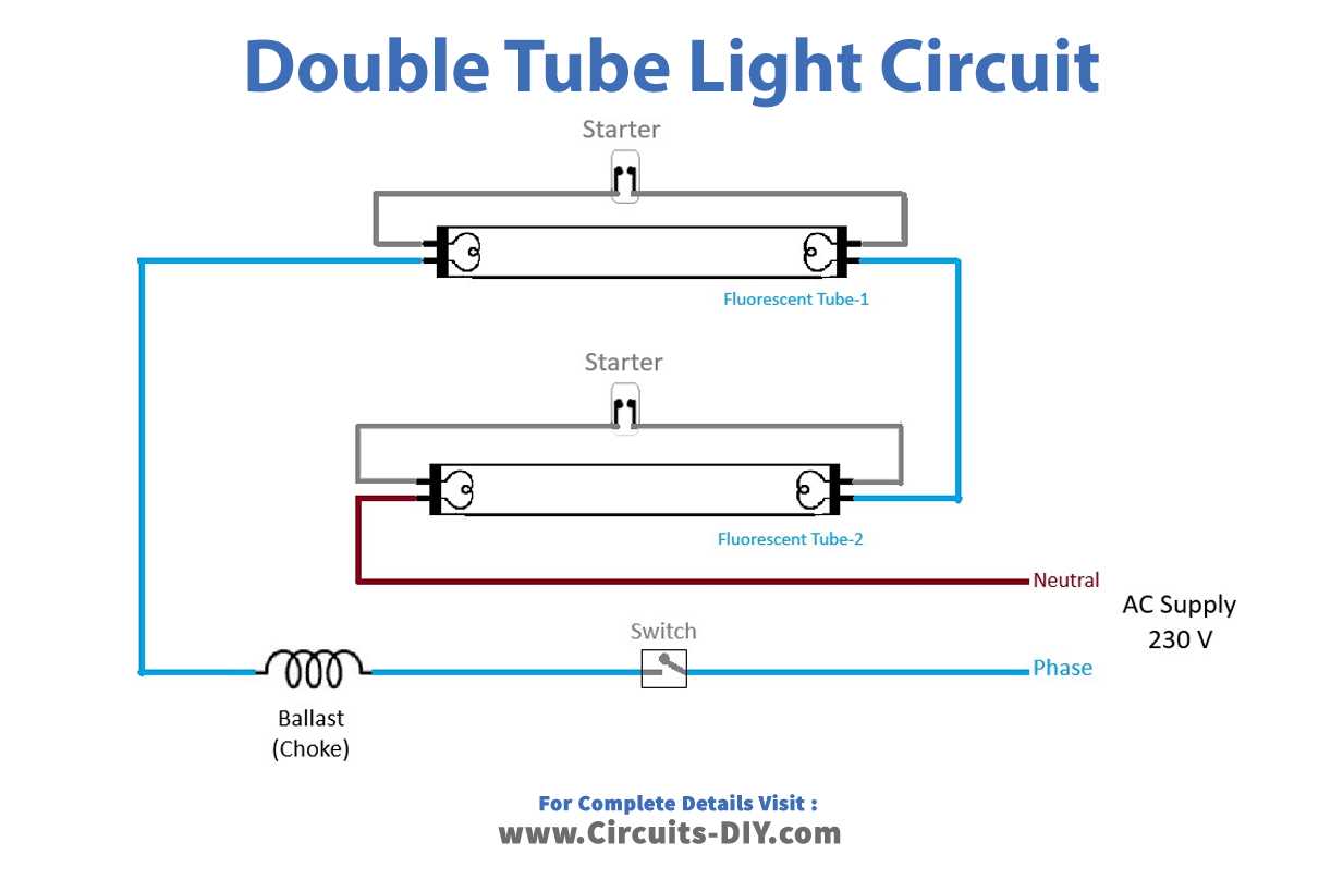 single fluorescent light wiring diagram