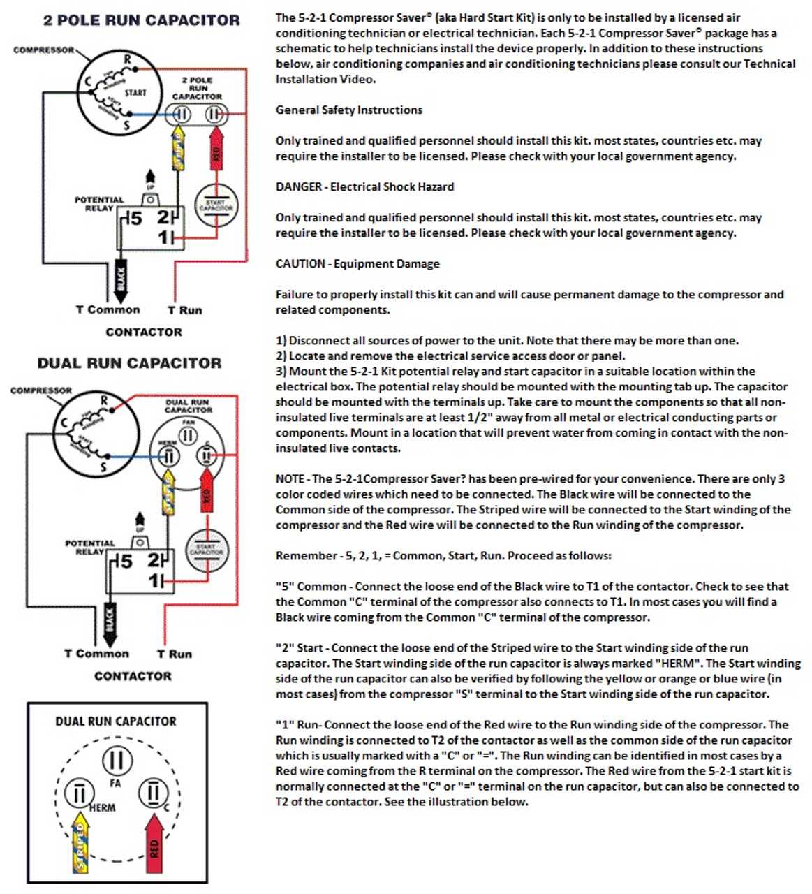 air conditioner hard start kit wiring diagram