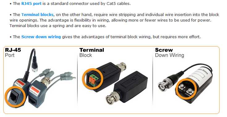 cctv balun video balun wiring diagram