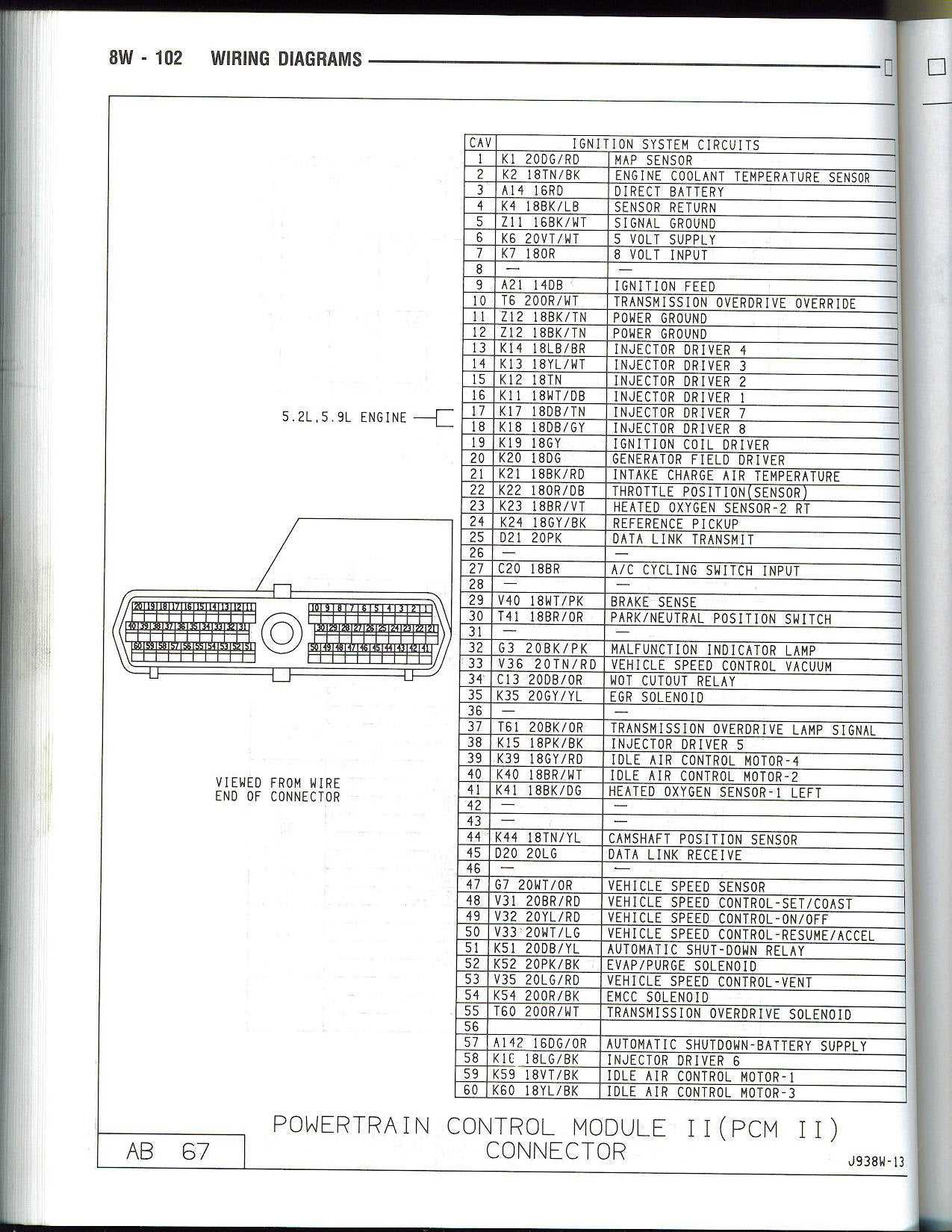 2001 dodge ram pcm wiring diagram