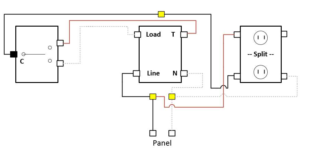 switched outlet wiring diagram