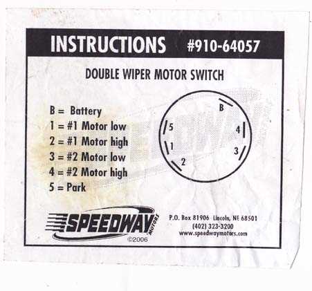 universal wiper switch wiring diagram