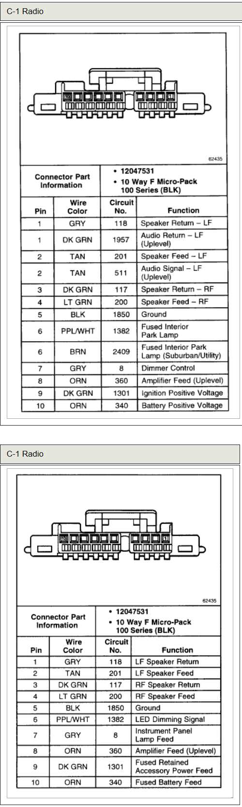 2009 chevy silverado radio wiring diagram