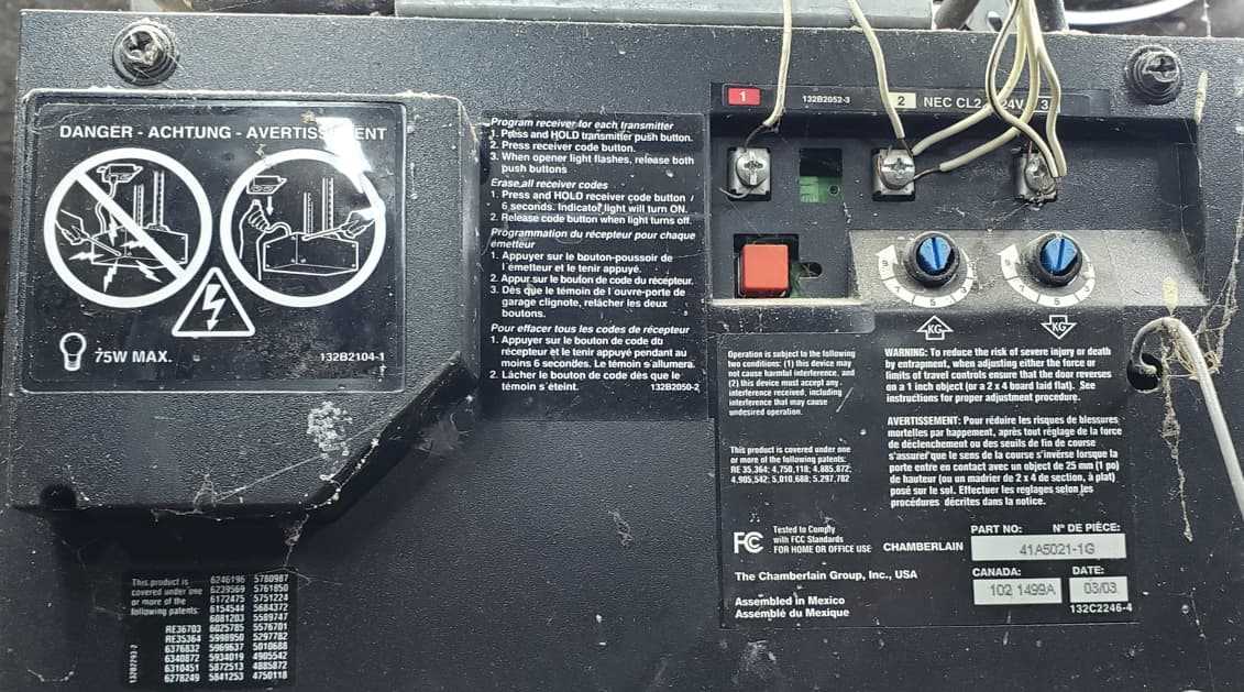 liftmaster wiring diagram sensors