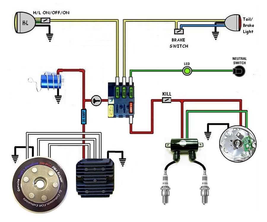 pit bike wiring diagram kick start