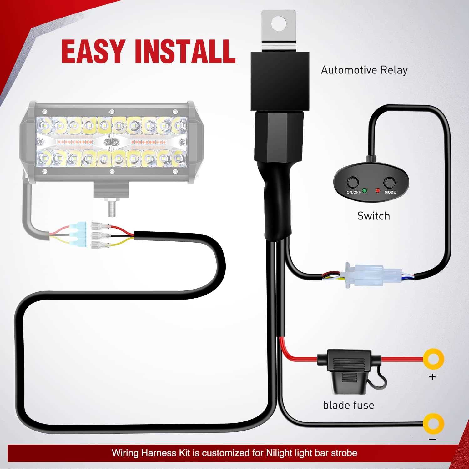 nilight light bar wiring diagram