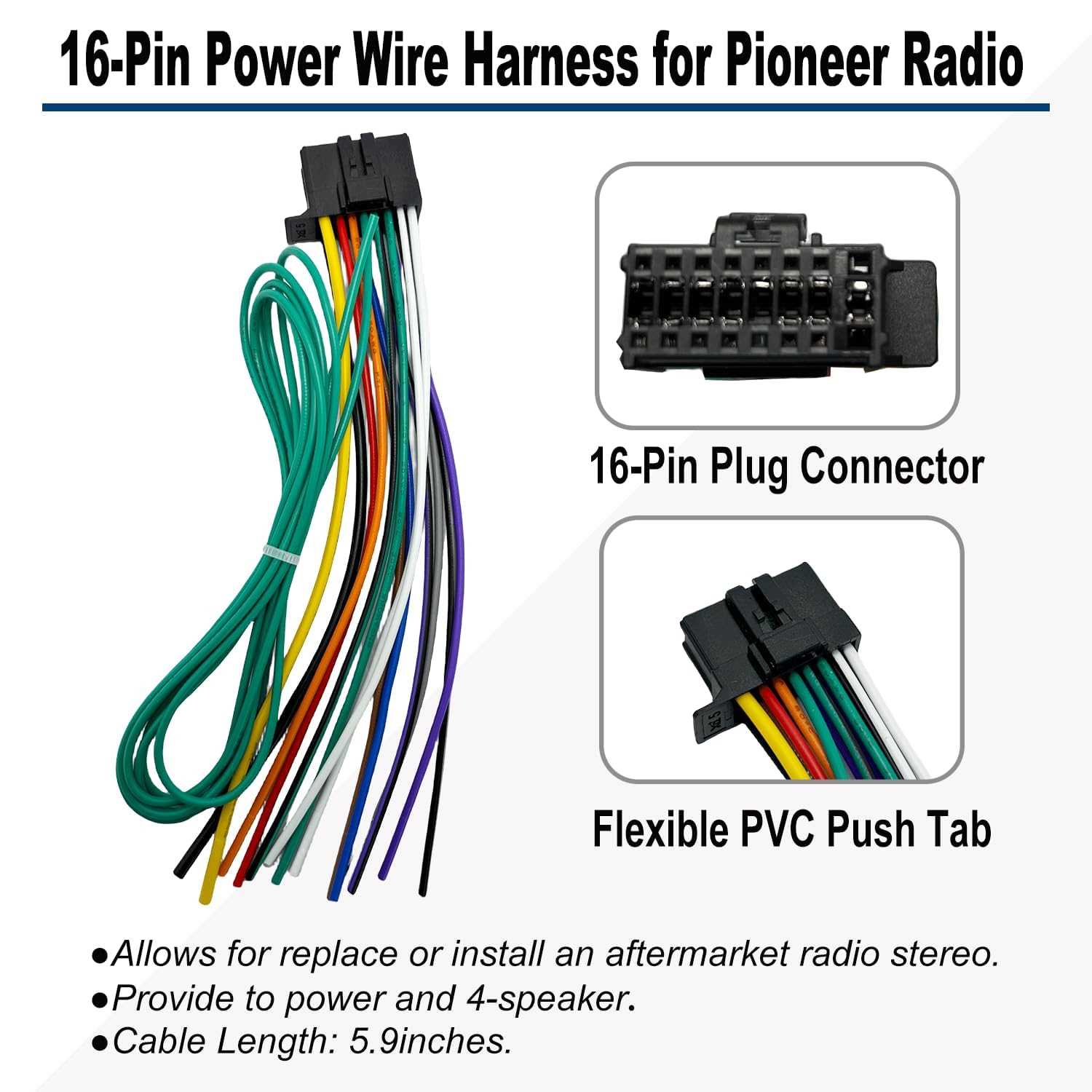 pioneer wiring harness diagram 16 pin