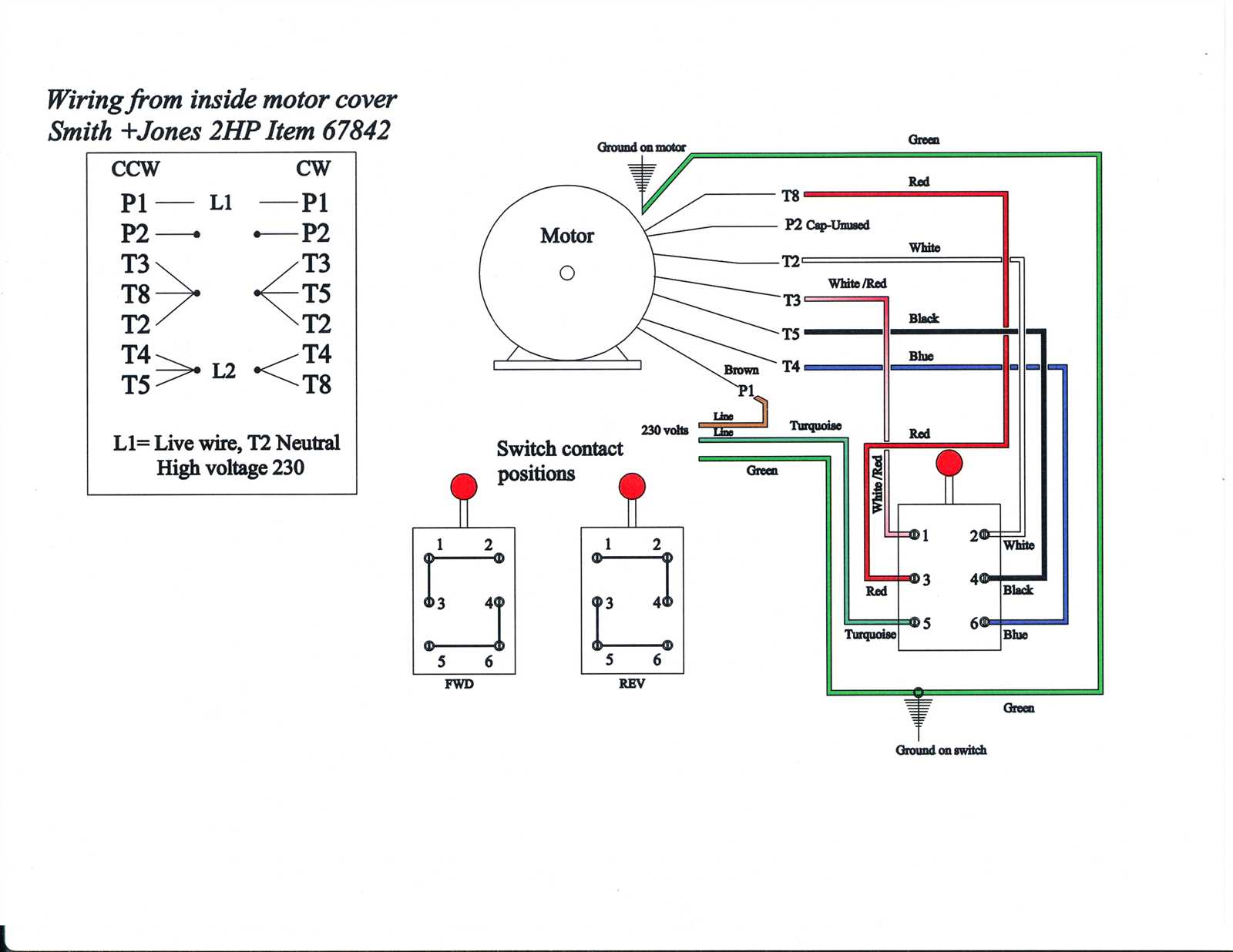 reversing a single phase motor wiring diagram