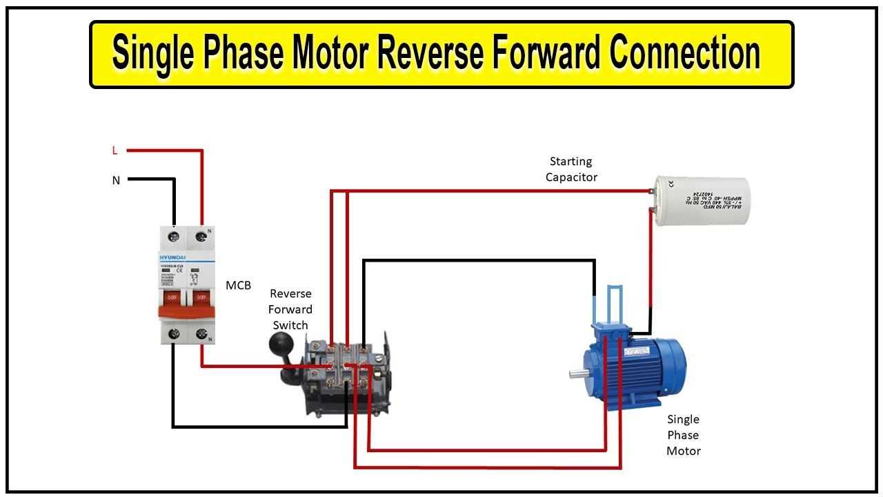 reversing a single phase motor wiring diagram