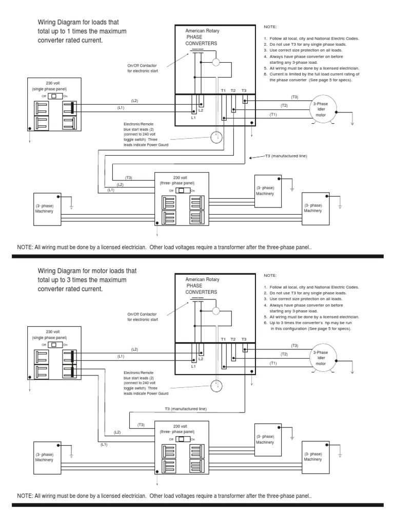 american rotary phase converter wiring diagram