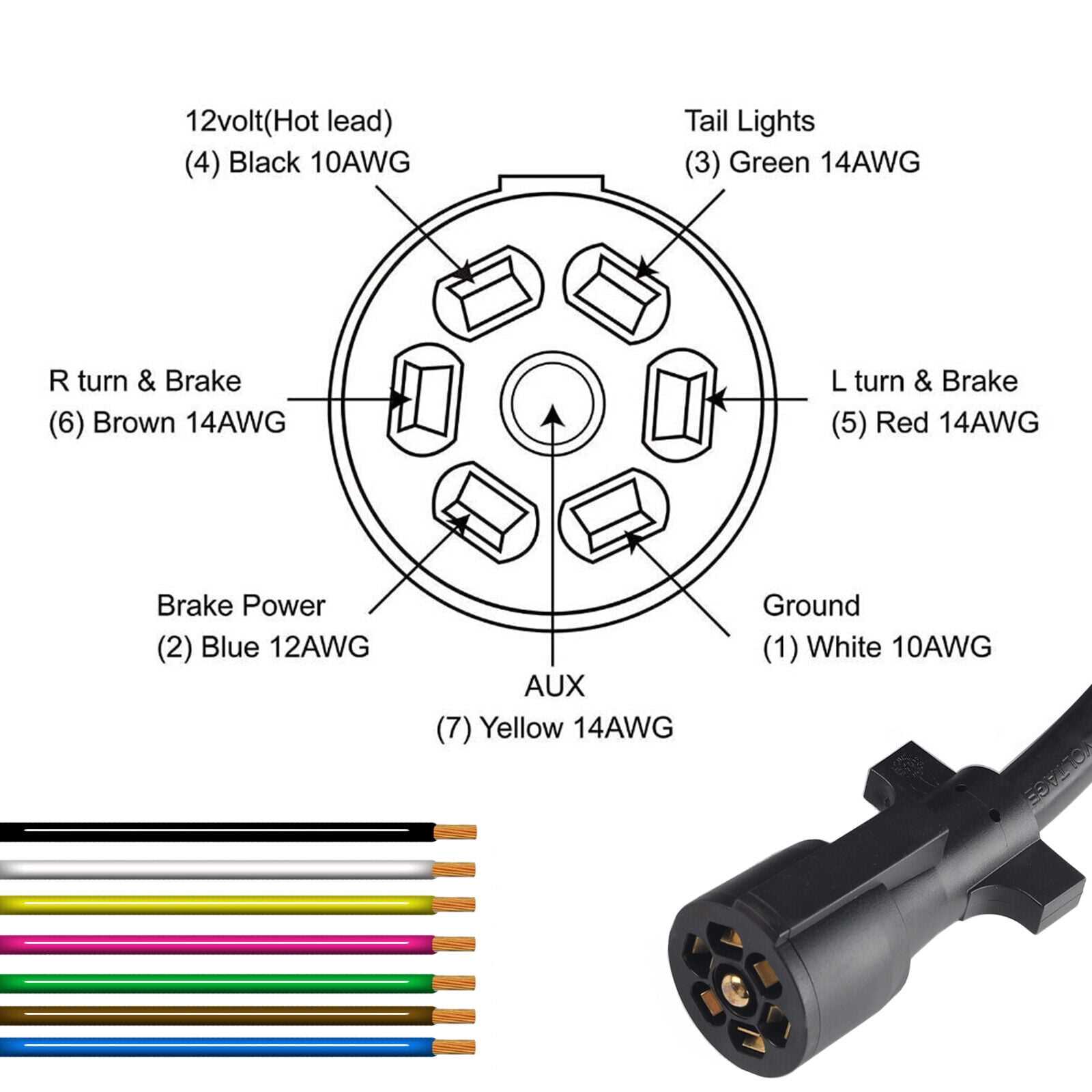 six pin trailer plug wiring diagram