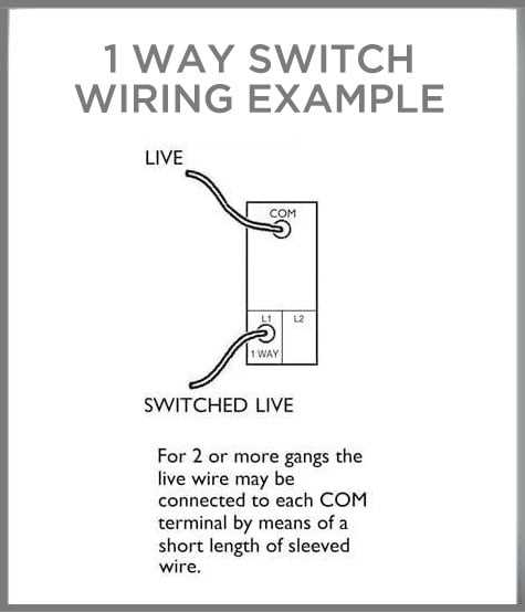 wiring diagram one way switch