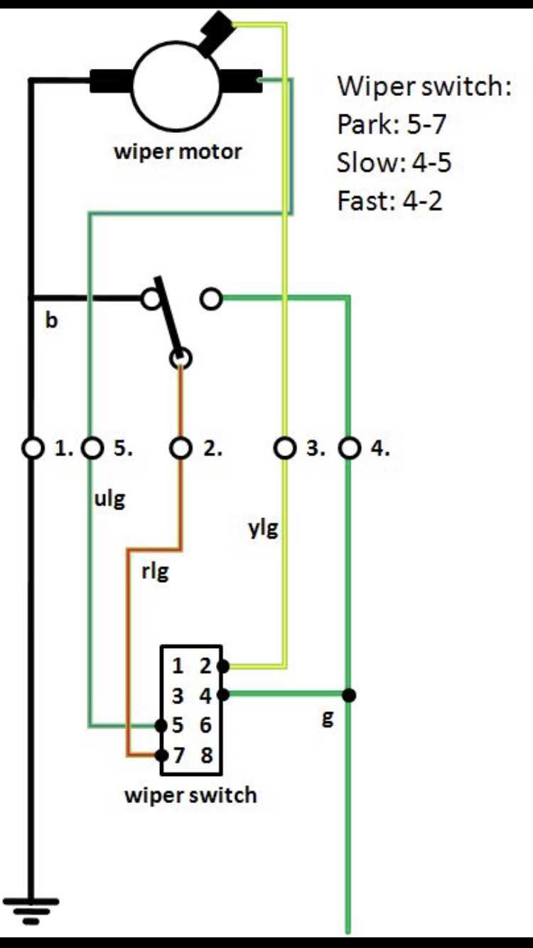 4 wire wiper motor wiring diagram