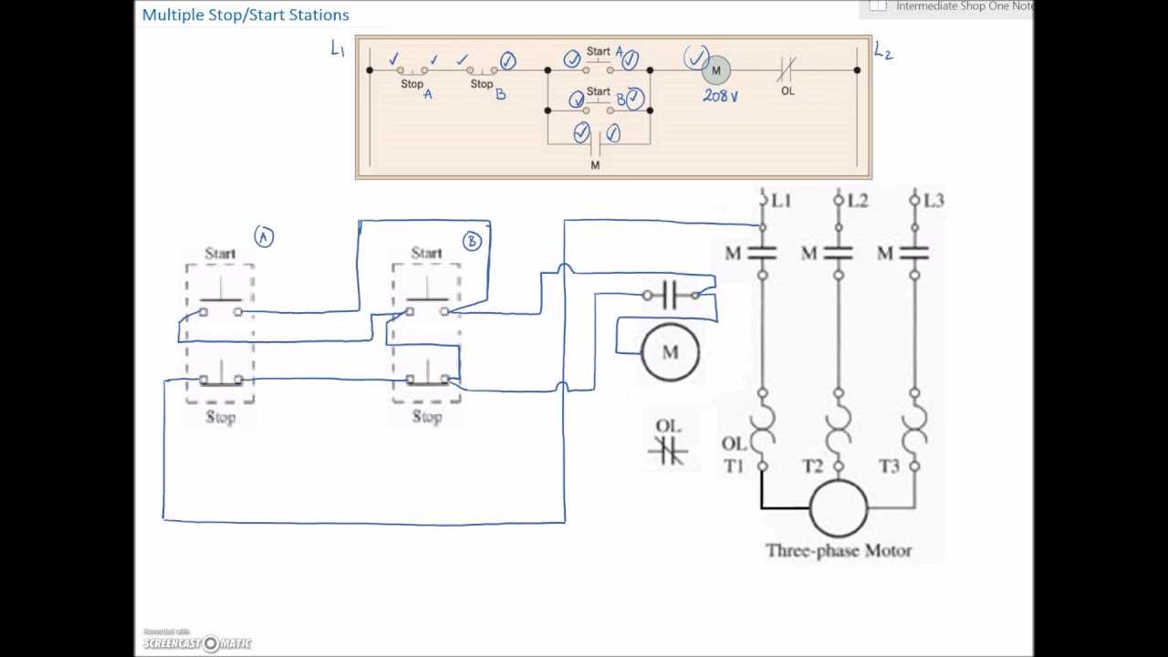 start stop push button station wiring diagram