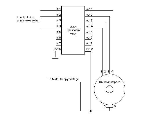 stepper motor wiring diagram