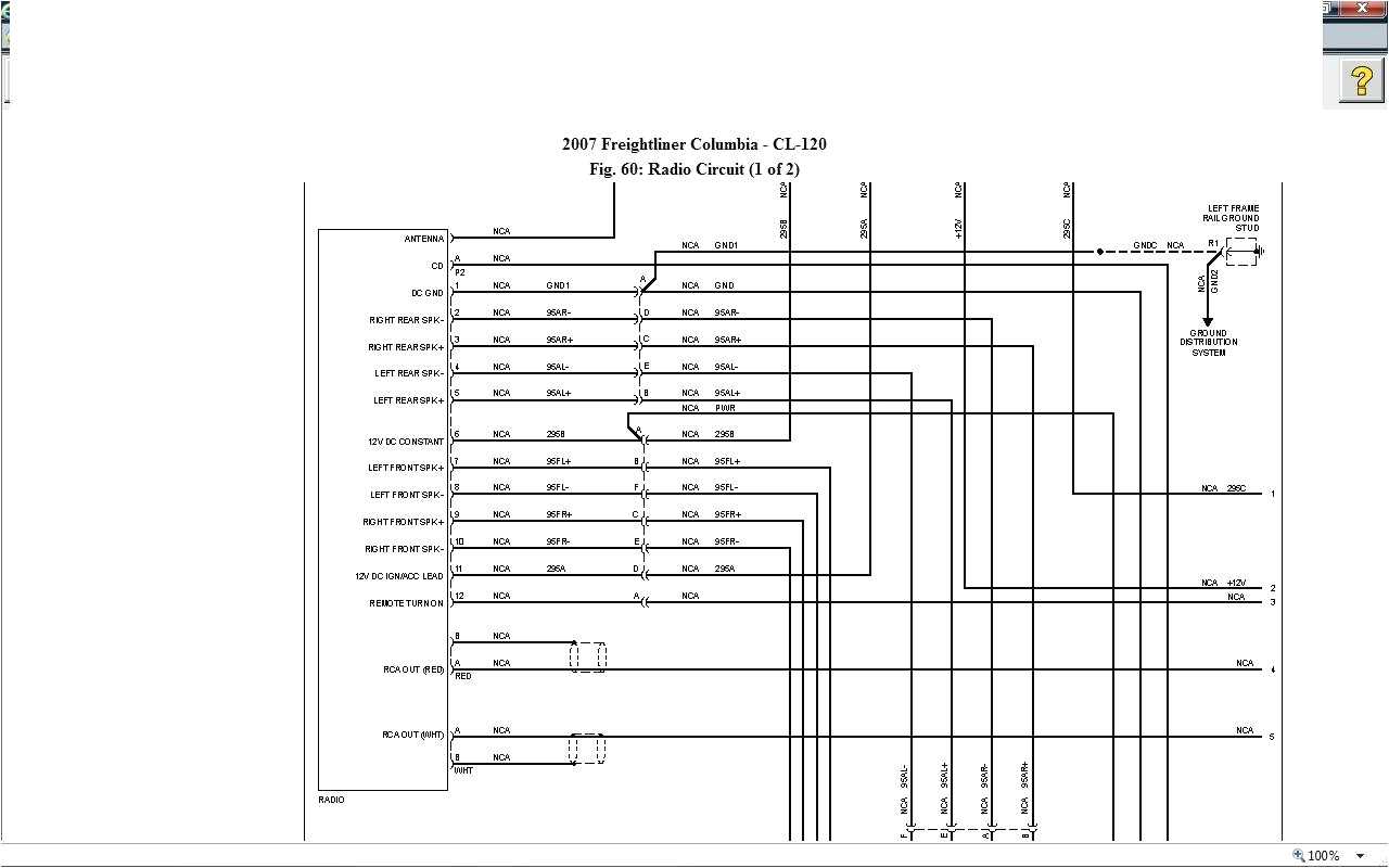 stereo freightliner radio wiring diagram