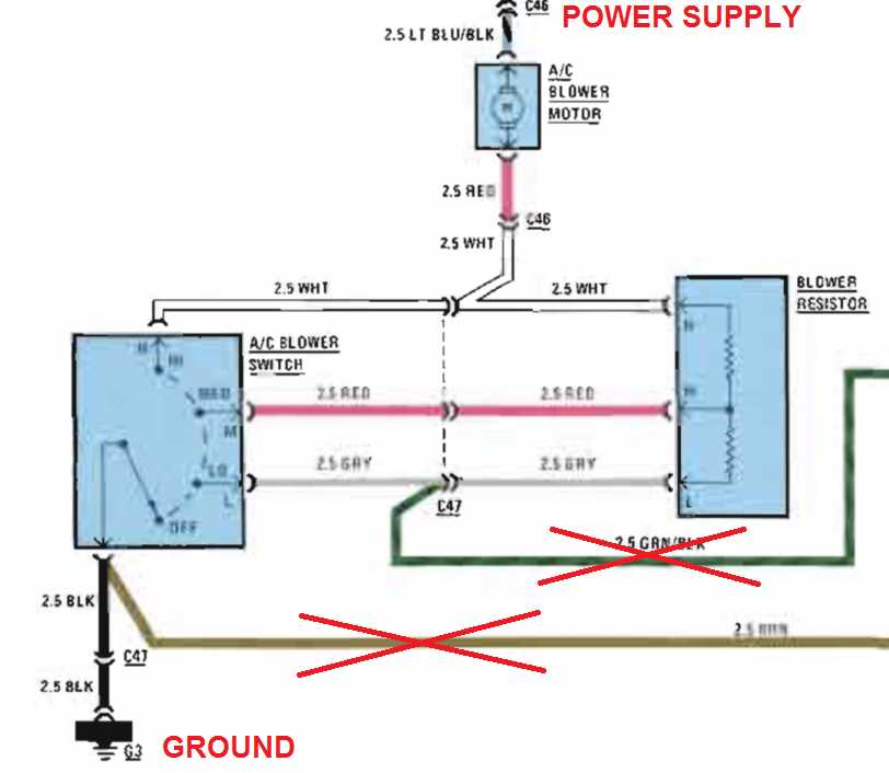 wiring diagram for blower motor resistor