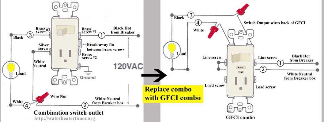 switch outlet combo wiring diagram