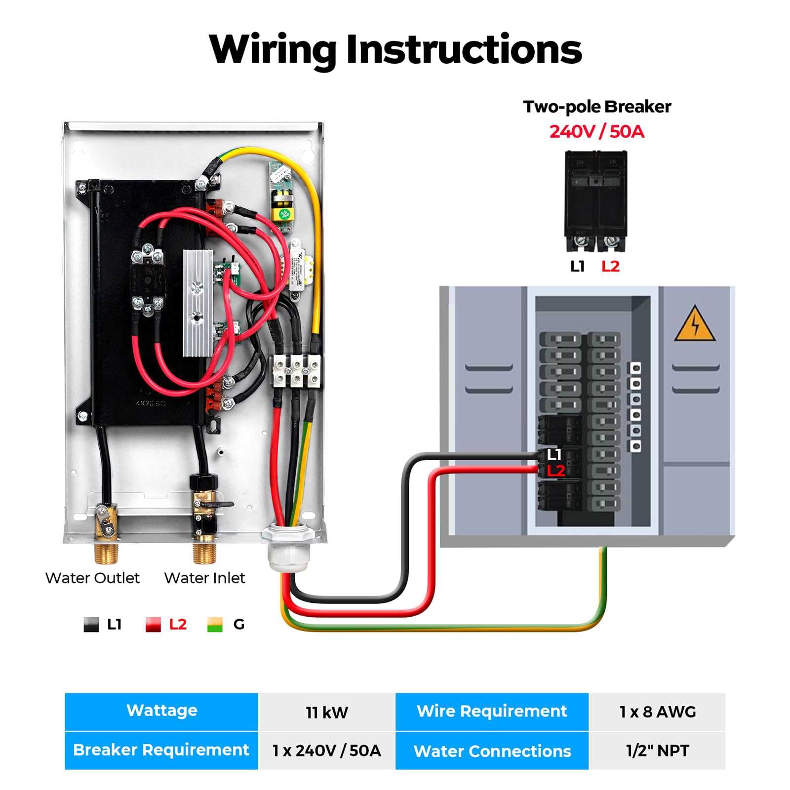 tankless water heater wiring diagram