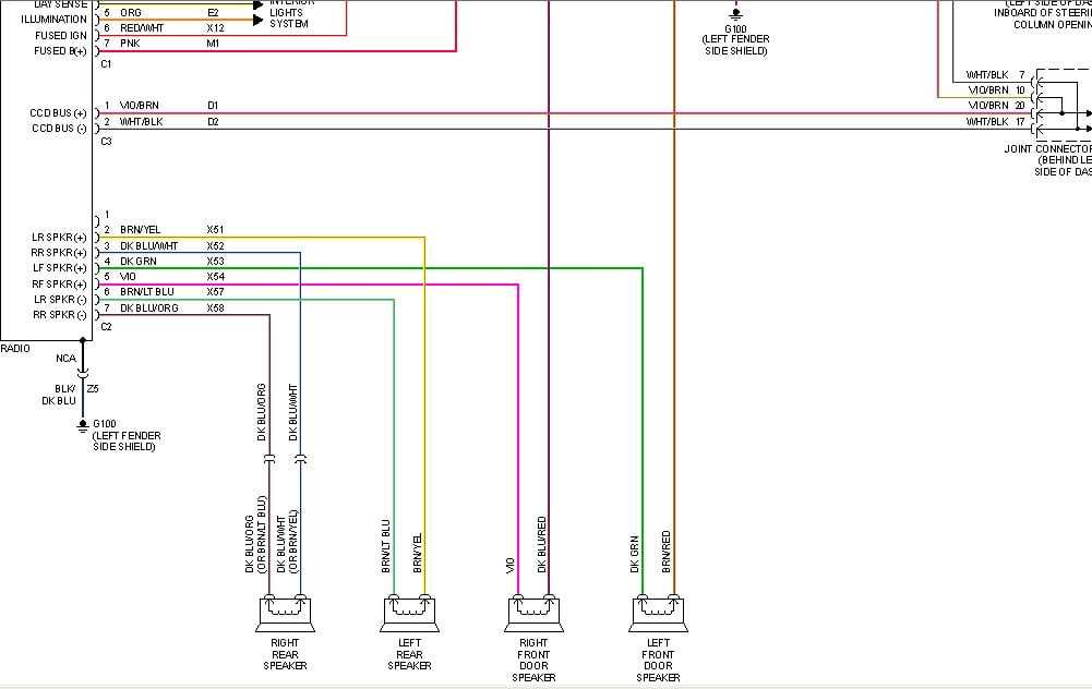 2001 dodge ram radio wiring diagram