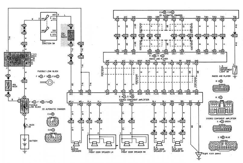 toyota tacoma radio wiring diagram