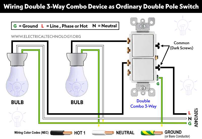 two pole switch wiring diagram