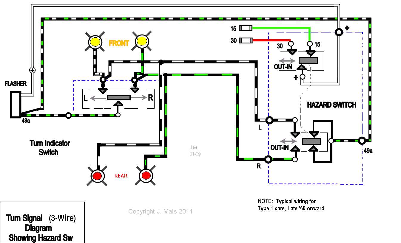 turn signal wiring schematic diagram