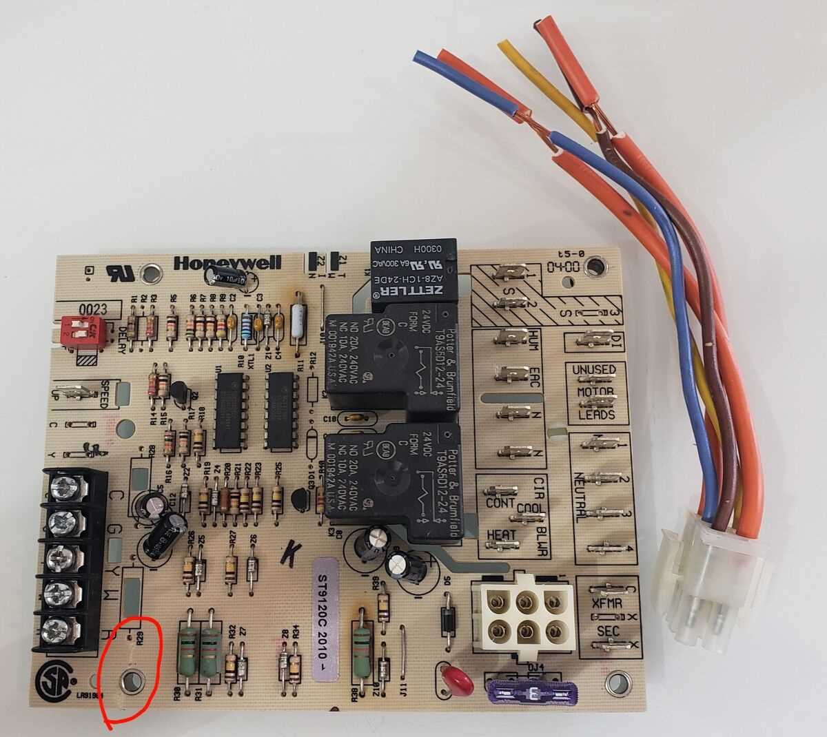 honeywell furnace control board wiring diagram