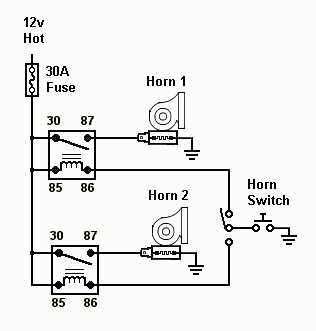 air horn wiring diagram with relay