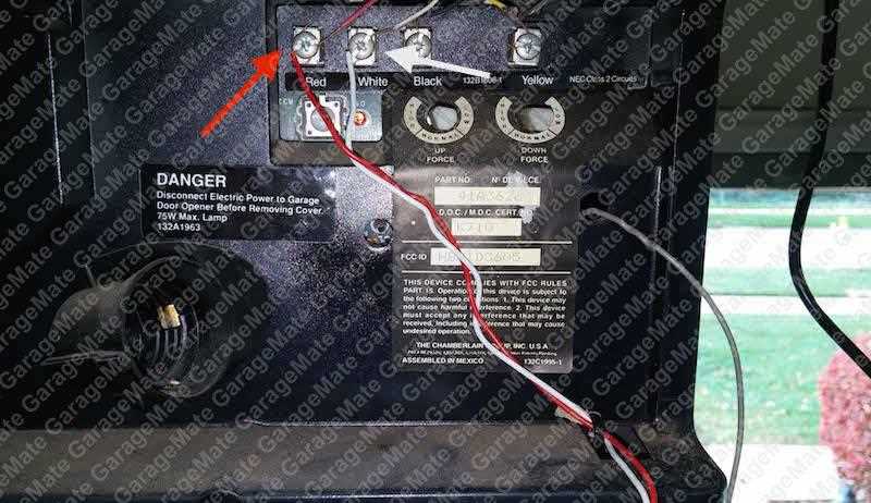 liftmaster garage door sensor wiring diagram