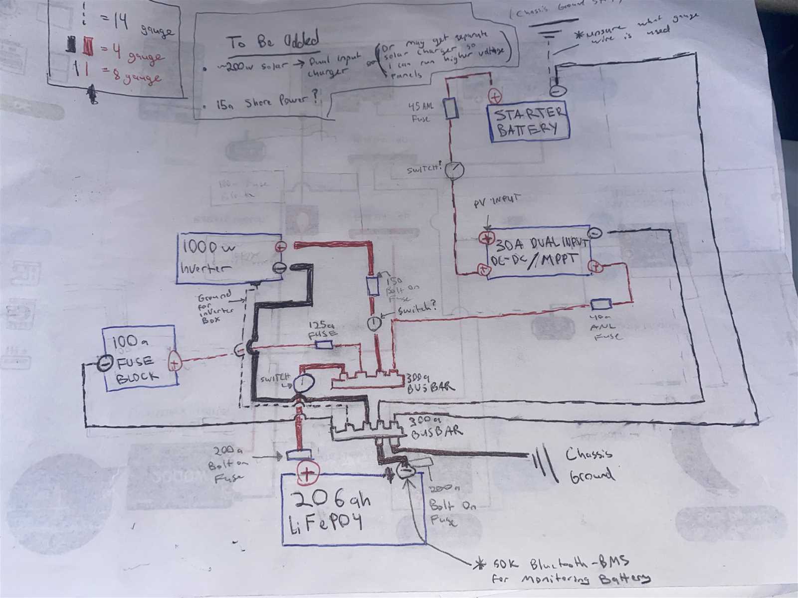 battery power inverter wiring diagram